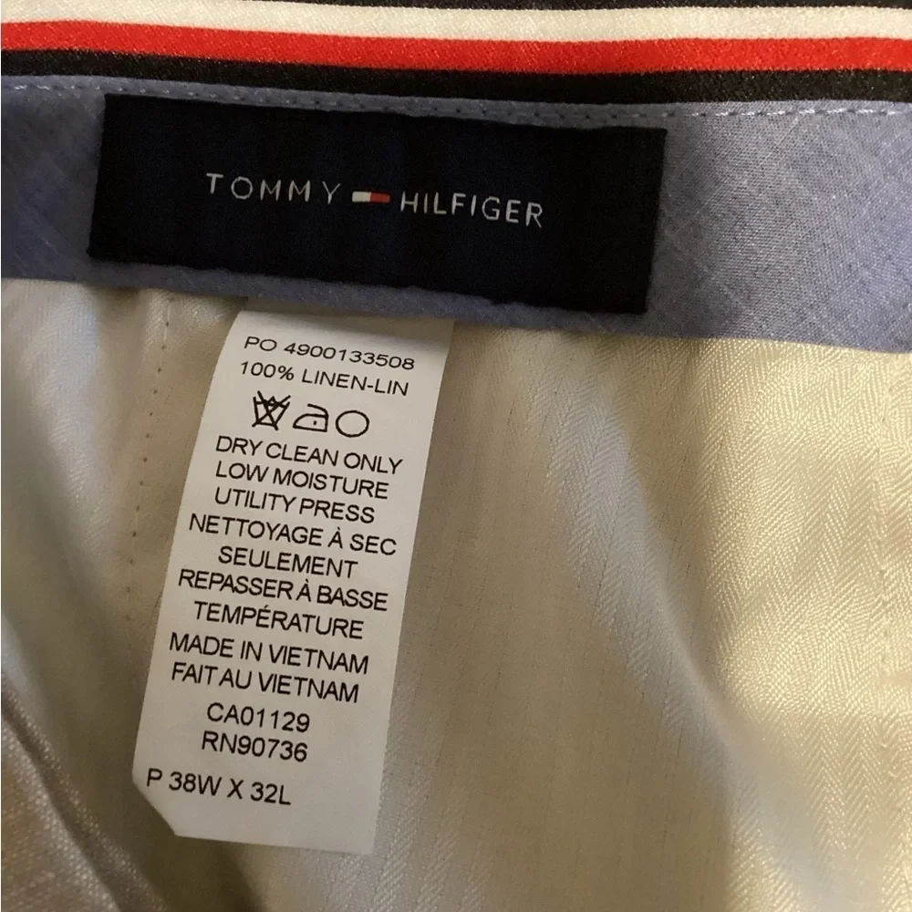 NWT Tommy Hilfiger Size 38W X 32L‎ Linen Pants Light Tan